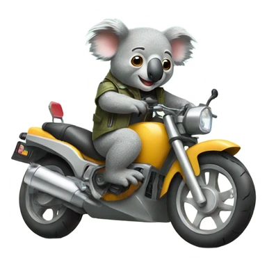 Koala on a motorcycle  sticker