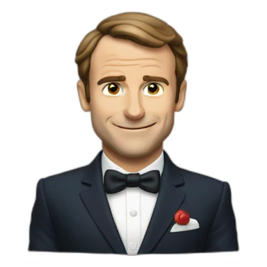 Macron qui fait un doigt d'honneur sticker