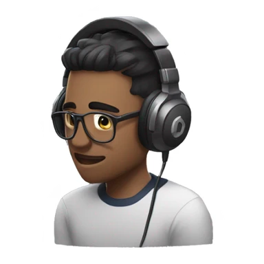 discord gamer wearing a headphone, mad about the game he lost sticker