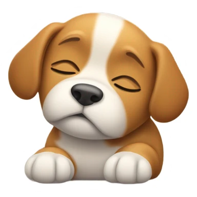 Dog sleeping  sticker