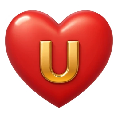 A red heart with the letter "J" in the middle sticker