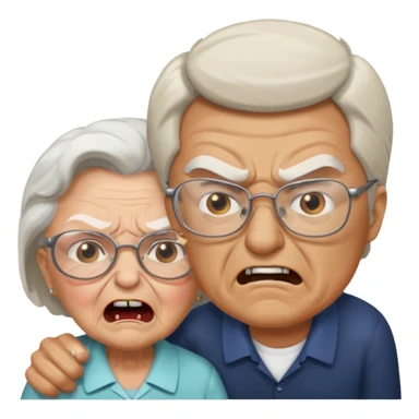 Someone hitting an old lady sticker