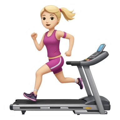girl running on tredmil fat emoji sticker