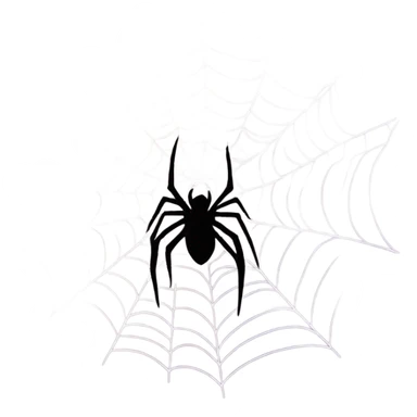 Spiderweb with a bat in it sticker
