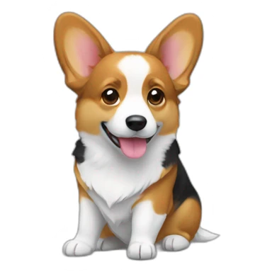 corgi pembrok tricolour sticker