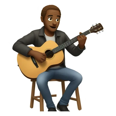 trey playing guitar sticker