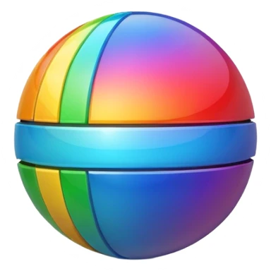 Tv globo logo with rainbow line and a ball sticker