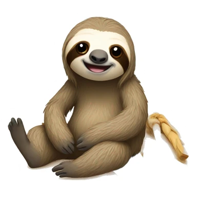 Sloth on a beach sticker