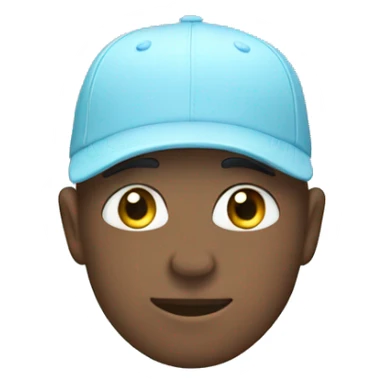 pastel blue baseball cap sticker