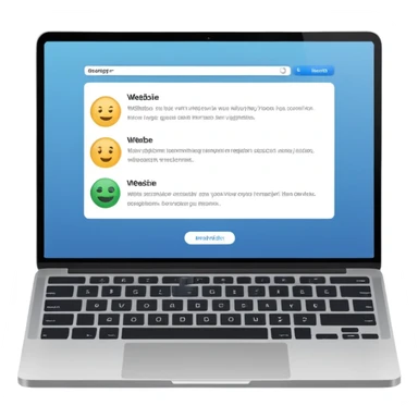 laptop emoji with website screen showing bio section, project highlights, and links sticker