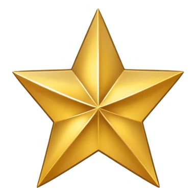 golden quadrangular star sticker