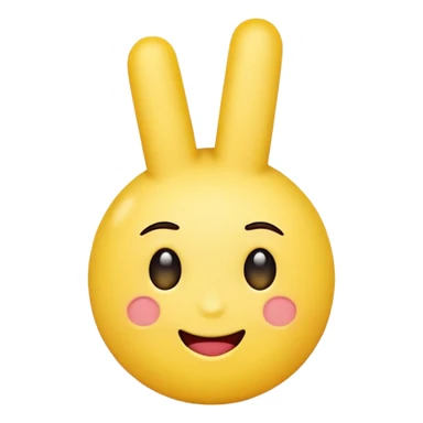 Make a regular blushed yellow emoji but with the middle finger  sticker