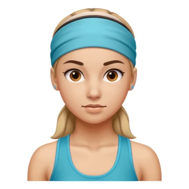 sportive woman with headband

 sticker