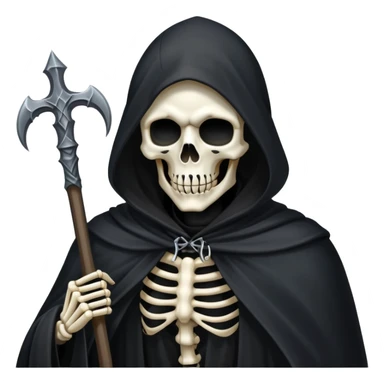 Realistically scary Grim Reaper sticker