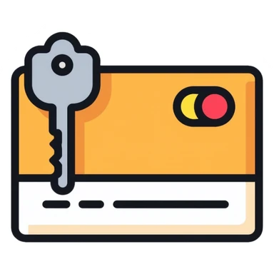 Hotel key card sticker