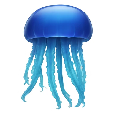 Blue jellyfish sticker