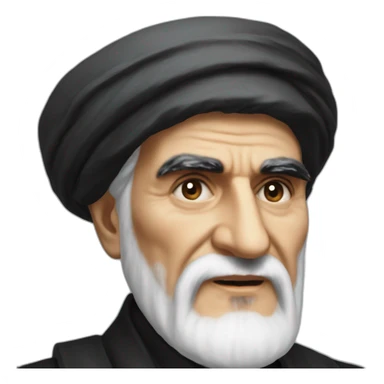 ayaltollah khomeini realistic sticker