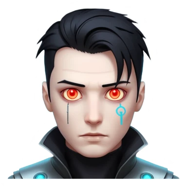 Cyberpunk man head sticker