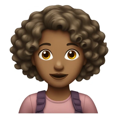 Wavy haired brunette girl sticker