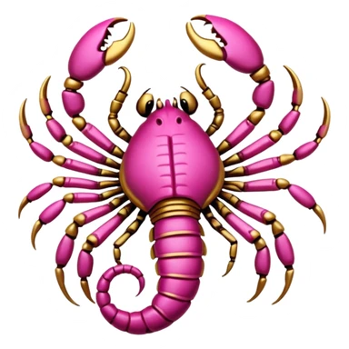 Pink and gold Scorpio  sticker