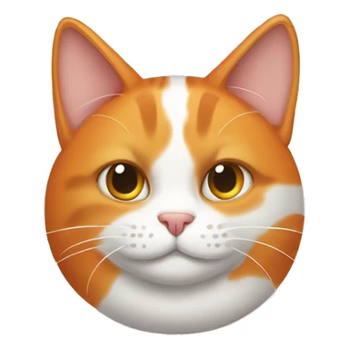 Large orange and white cat sticker