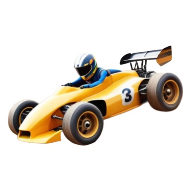 A high-speed racing car or motorcycle zooming down a track, leaving a trail of dust and excitement. The scene conveys energy and adrenaline, with blurred motion showing the speed and precision of motorsport, set against a dynamic racing track backdrop. sticker