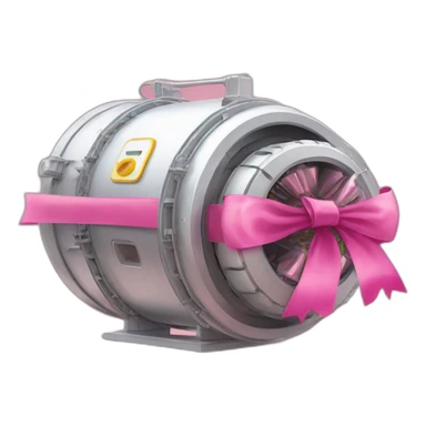 particle accelerator with cute pink ribbon sticker