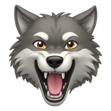 female wolf growling sticker