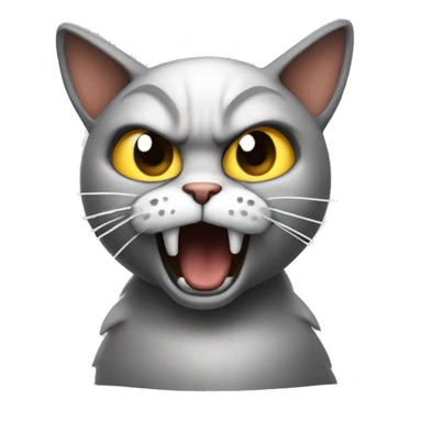 angry cat saying cuss words with steam coming out of ears sticker