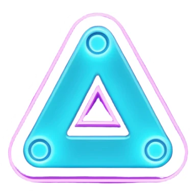futuristic minimalistic emoji icon, letters "N" formed by three glowing digital lines representing Storm, Atom and NoizeGames, neon purple (#8B5CF6) and cyan (#00E0FF) on dark background, modern tech style, 1:1 aspect ratio sticker