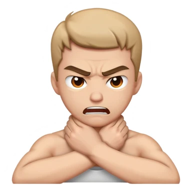 crossed hands grabbing a neck angry fave sticker