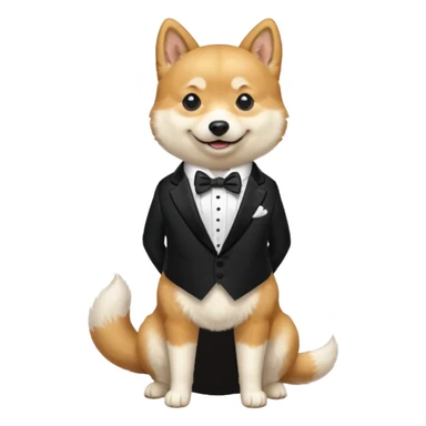 doge dog in a tuxedo sticker