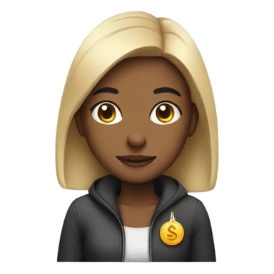 Girl with money  sticker