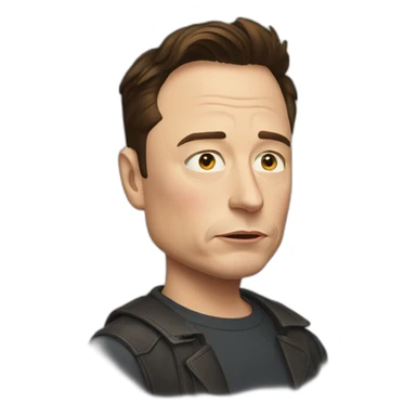 sad elon musk sticker