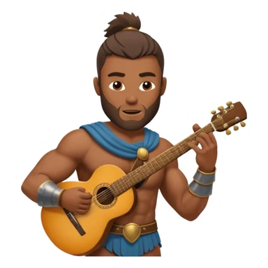 ancient gladiator play guitar sticker