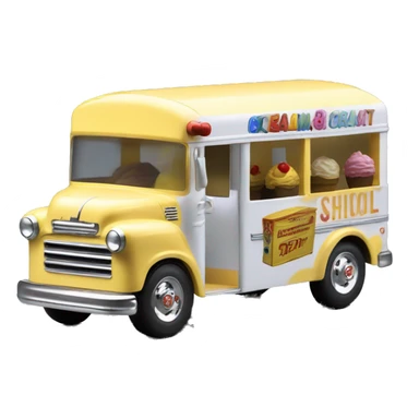 Matchbox school bus ice cream truck 1954 Chevrolet  sticker