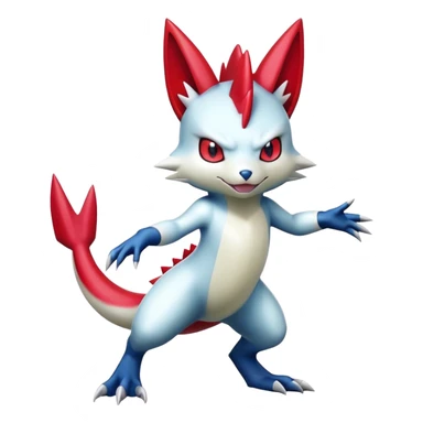 Cool Shiny Digimon-Sneasel-Zangoose-hybrid full body sticker