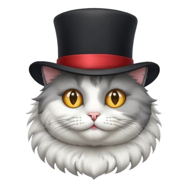 cat with a tophat sticker