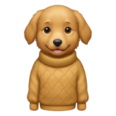 dog wear a sweater sticker