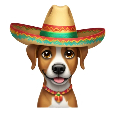 Dog with Mexican hat sticker
