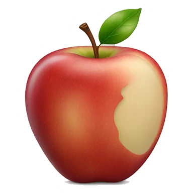 realistic apple without a face sticker