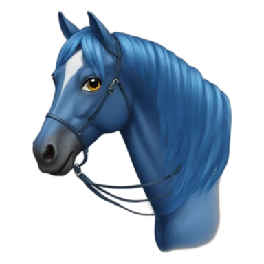 cheval bleu sticker