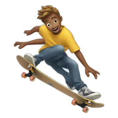 a skateboard flipping sticker