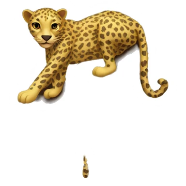 Leopard climbing up a tree sticker