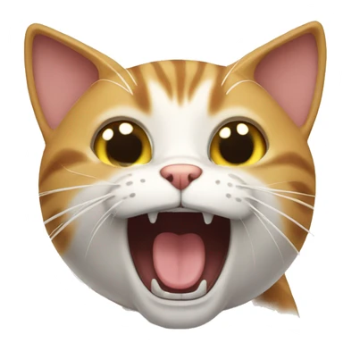 cat yelling sticker