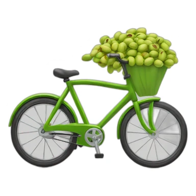 pistache sur une byciclette sticker