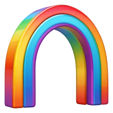 Like the regular rainbow emoji but mirrored sticker