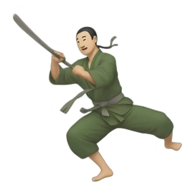 man doing juiji-tsu sticker