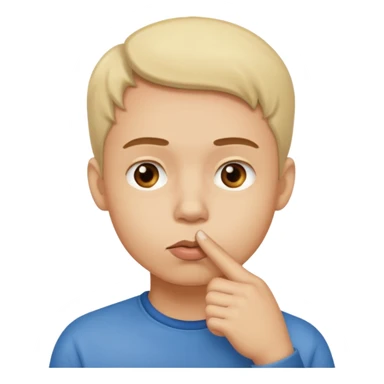 Como el primero pero que el dedo este en la boca  sticker