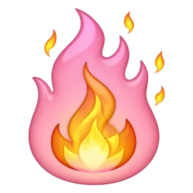 Pale pink fire emoji ios sticker